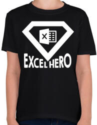 printfashion Excel hero - Gyerek póló - Fekete (12563931)