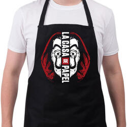 printfashion La casa de papel állarc - Kötény - Fekete (5345100)