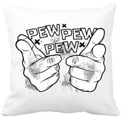 printfashion Pew pew pew - Párnahuzat, Díszpárnahuzat - Fehér (12662929)