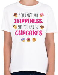 printfashion You can't by happiness - Gyerek póló - Fehér (7246834)