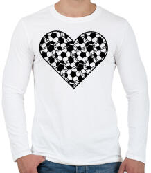 printfashion Focis szív - Férfi hosszú ujjú póló - Fehér (14026675)