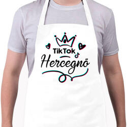 printfashion Tik Tok Hercegnő - Kötény - Fehér (4914225)