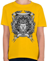 printfashion Oroszlán trón - Gyerek póló - Sárga (361231)