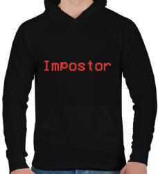 printfashion Impostor - Férfi kapucnis pulóver - Fekete (3026901)
