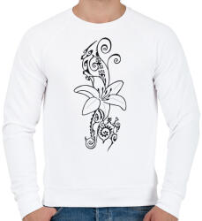 printfashion Tahiti virág - Férfi pulóver - Fehér (6096990)
