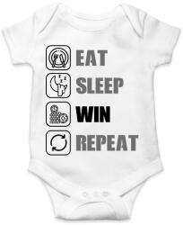 printfashion Eat, sleep, win, repeat - Baba Body - Fehér (15560173)
