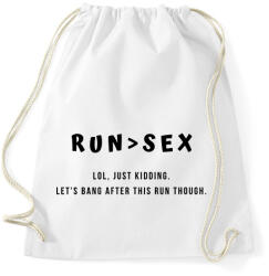 printfashion RUN > SEX (lol kidding, let's bang after this run though) - Sportzsák, Tornazsák - Fehér (2469611)