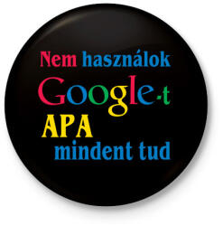 printfashion Apa mindent tud - Kitűző, hűtőmágnes - Fekete (3101866)