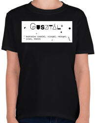 printfashion Gusztál - Gyerek póló - Fekete (6399062)