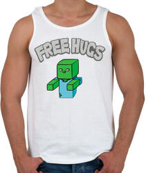 printfashion Free Hugs - Férfi atléta - Fehér (2553321)