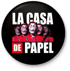 printfashion la casa de papel - A nagy pénzrablás 11 - Kitűző, hűtőmágnes - Fekete (5587257)