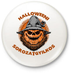 printfashion Halloweeni sorozatgyilkos - Kitűző, hűtőmágnes - Fehér (14601034)