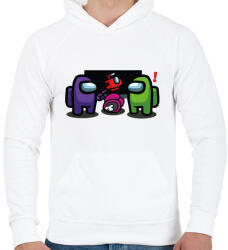 printfashion Among us - Impostor ! - Férfi kapucnis pulóver - Fehér (5603231)