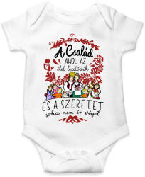 printfashion magyar népmese család - Baba Body - Fehér (14347154)