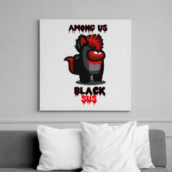 printfashion Among us Black sus - Vászonkép - Fehér (6634344)