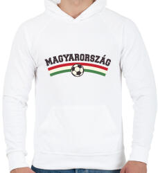 printfashion Hajrá Magyarország - Férfi kapucnis pulóver - Fehér (16187098)
