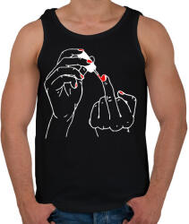 printfashion fuck off manikur - Férfi atléta - Fekete (1627247)