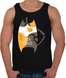 printfashion Think positive - Férfi atléta - Fekete (2354429)