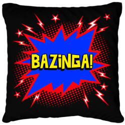 printfashion BAZINGA - Párnahuzat, Díszpárnahuzat - Fekete (9978994)
