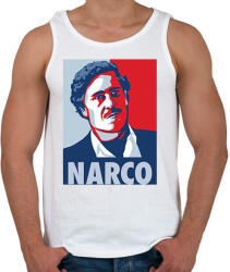 printfashion NARCO (Pablo Escobar) - Férfi atléta - Fehér (1907416)