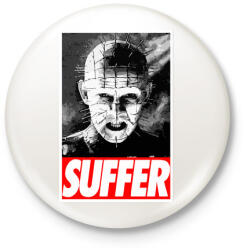 printfashion Pinhead Suffer - Kitűző, hűtőmágnes - Fehér (3083054)
