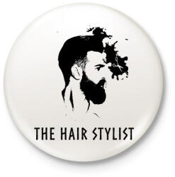 printfashion HAIR STYLIST - Kitűző, hűtőmágnes - Fehér (3080532)
