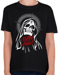 printfashion Tattoo Addict - Gyerek póló - Fekete (1948002)