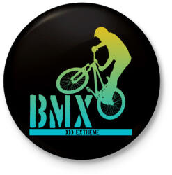 printfashion Bmx - Kitűző, hűtőmágnes - Fekete (4233603)