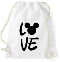 printfashion Love Mickey - Sportzsák, Tornazsák - Fehér (722570)