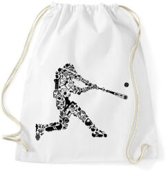 printfashion Baseball játékos - Sportzsák, Tornazsák - Fehér (308338)