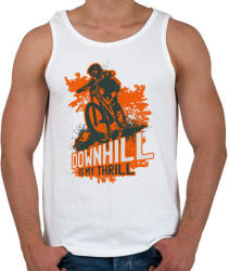 printfashion Downhill narancsszín - Férfi atléta - Fehér (4102153)