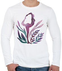 printfashion Jógás póz - Férfi hosszú ujjú póló - Fehér (6345568)