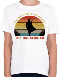 printfashion The Dadalorian - Gyerek póló - Fehér (5107301)