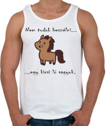 printfashion Kicsi ló - aki nem beszél - Férfi atléta - Fehér (4133111)