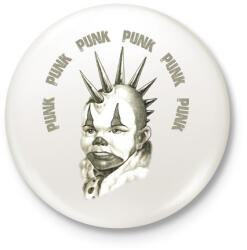 printfashion Punk punk punk - Kitűző, hűtőmágnes - Fehér (7669835)