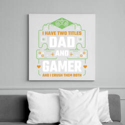 printfashion Gamer apa - Vászonkép - Fehér (13620088)