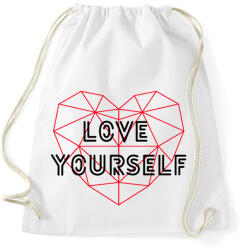 printfashion Love yourself - BTS - Sportzsák, Tornazsák - Fehér (1476665)