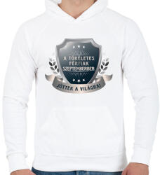 printfashion A tökéletes férfiak szeptember - Férfi kapucnis pulóver - Fehér (6054056)