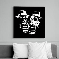 printfashion Bud Spencer and Terence Hill - White - Vászonkép - Fekete (6651711)