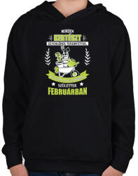 printfashion Legjobb kertész - Hónappal - Gyerek kapucnis pulóver - Fekete (15495753)