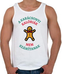 printfashion KARÁCSONYI KALÓRIÁK - Férfi atléta - Fehér (9556792)