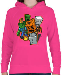 printfashion Minecraft zombieezz - Női kapucnis pulóver - Fukszia (2315673)
