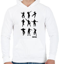 printfashion Fortnite Dance - Férfi kapucnis pulóver - Fehér (1222125)