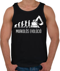 printfashion Markolós evolúció - Férfi atléta - Fekete (4762820)