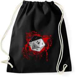 printfashion Véres D20 - Sportzsák, Tornazsák - Fekete (2638129)