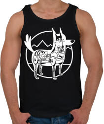 printfashion Doggo belülről - Férfi atléta - Fekete (2015804)