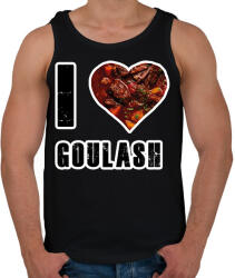 printfashion I Love Goulash - Férfi atléta - Fekete (16363978)
