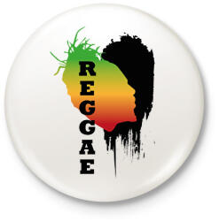 printfashion Rasztás raggea - Kitűző, hűtőmágnes - Fehér (7663071)