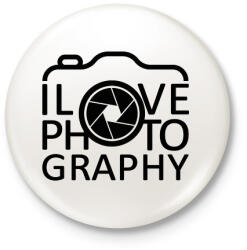 printfashion I love photography - Kitűző, hűtőmágnes - Fehér (7258139)