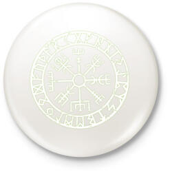 printfashion Rúna felirat kör - Kitűző, hűtőmágnes - Fehér (4611057)